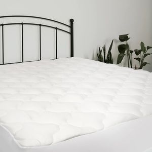 eLuxury Rayon From Bamboo Quilted Mattress Pad ~ White ~ Twin NEW